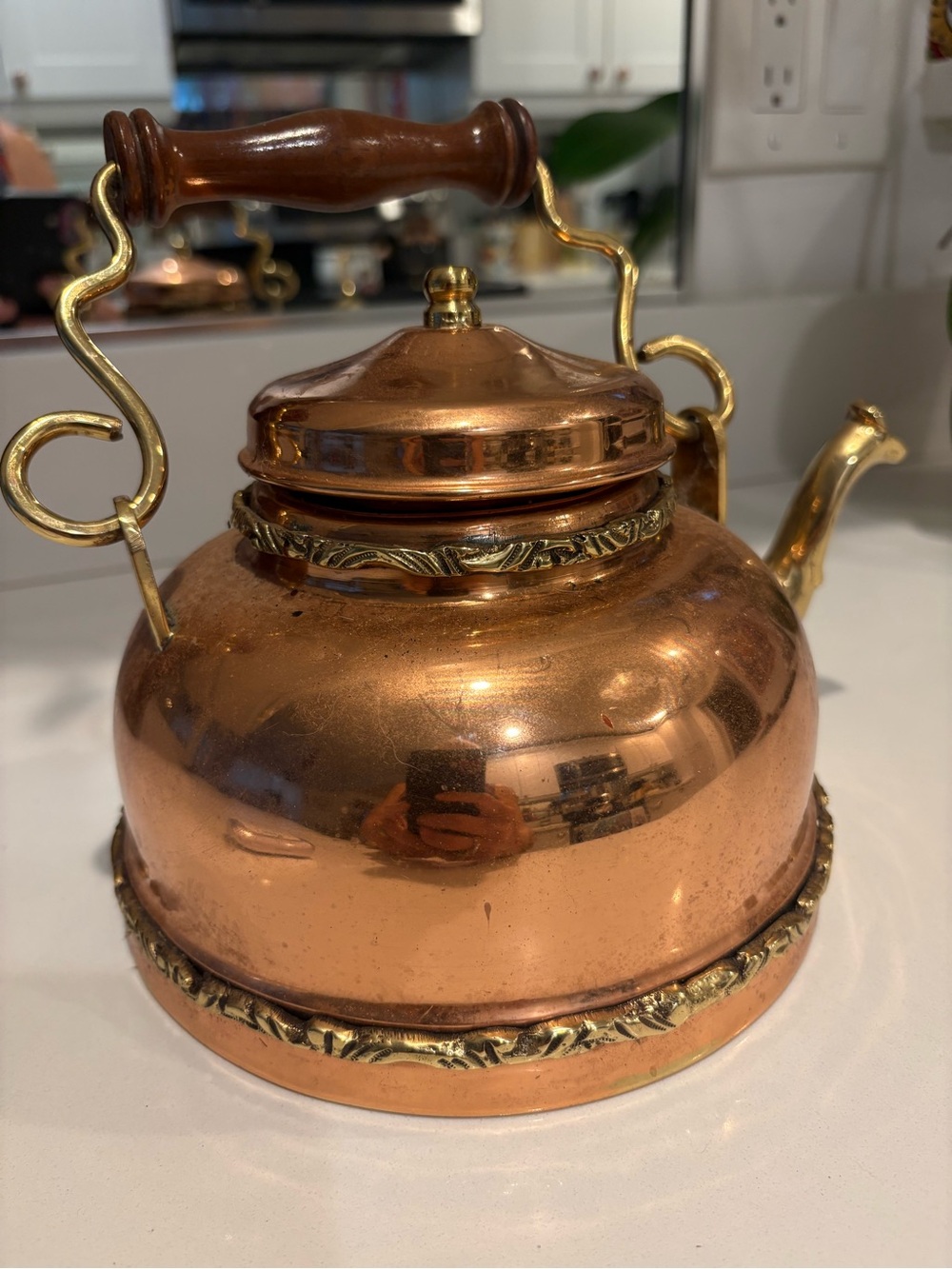TEAPOT Copper & Brass! Made in Mexico!